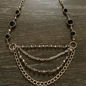 Express Black and Gold Chain Necklace